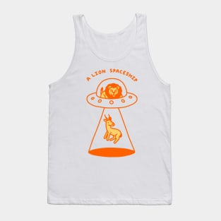 A Lion Spaceship Tank Top